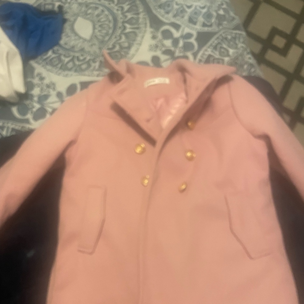 Girls pink pea coat